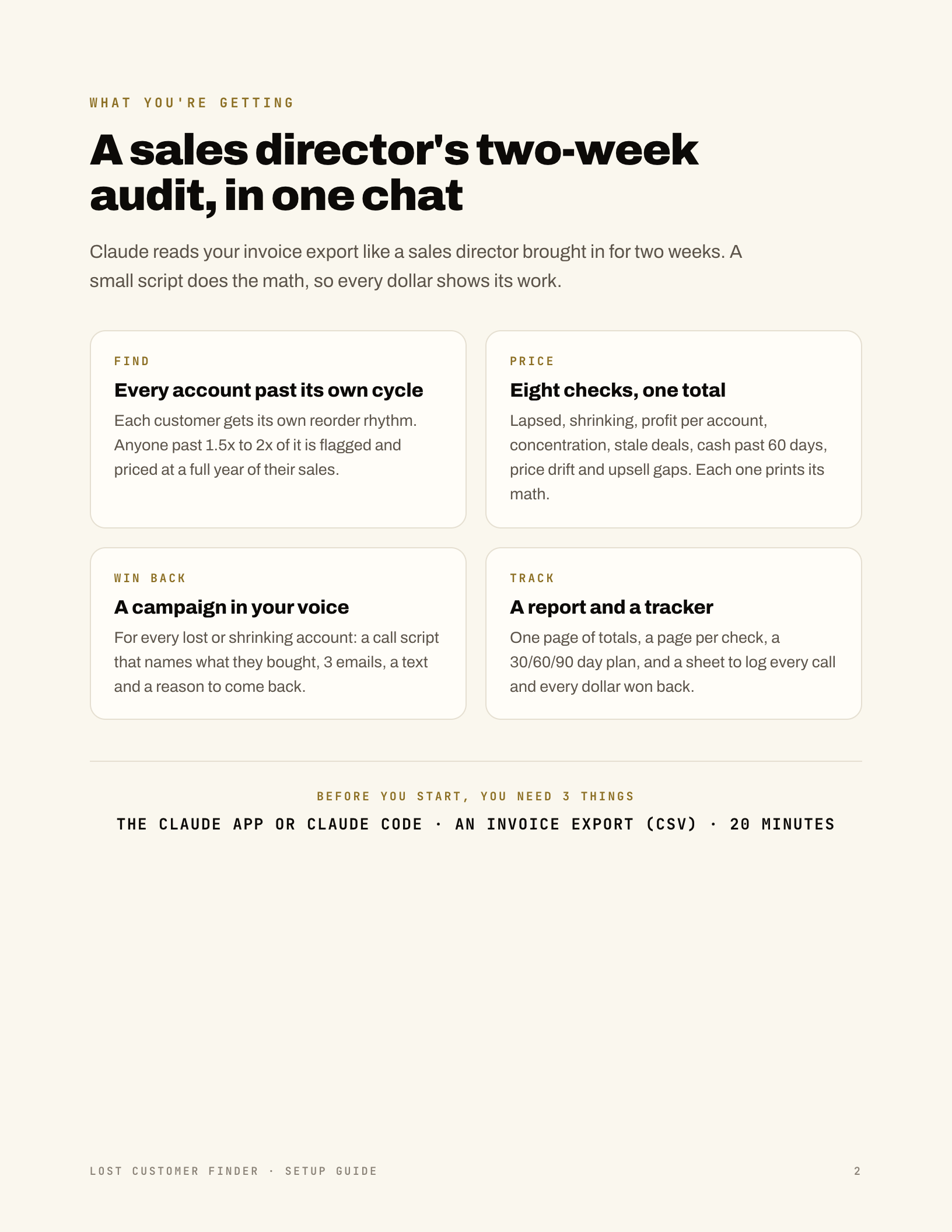 Inside the Lost Customer Finder